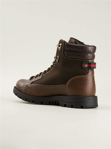 gucci boots mens|gucci high military boot.